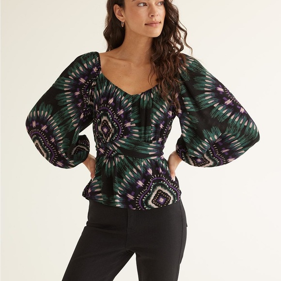 Ladies Reitmans Sweetheart Long Sleeve Tie at Waist Top - Size XXL - Picture 7 of 7